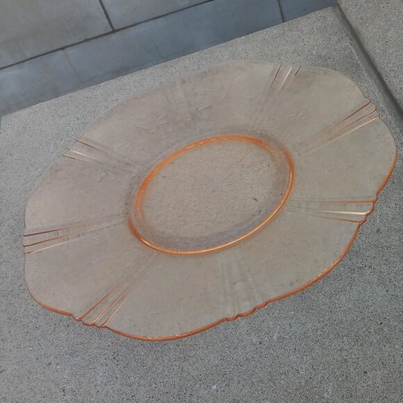 MacBeth-Evans Charger 12" American Sweetheart Pink Depression Glass - Picture 12 of 13